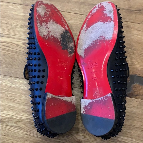 Christian Louboutin Black Spikes Casual Shoe - Picture 5 of 7